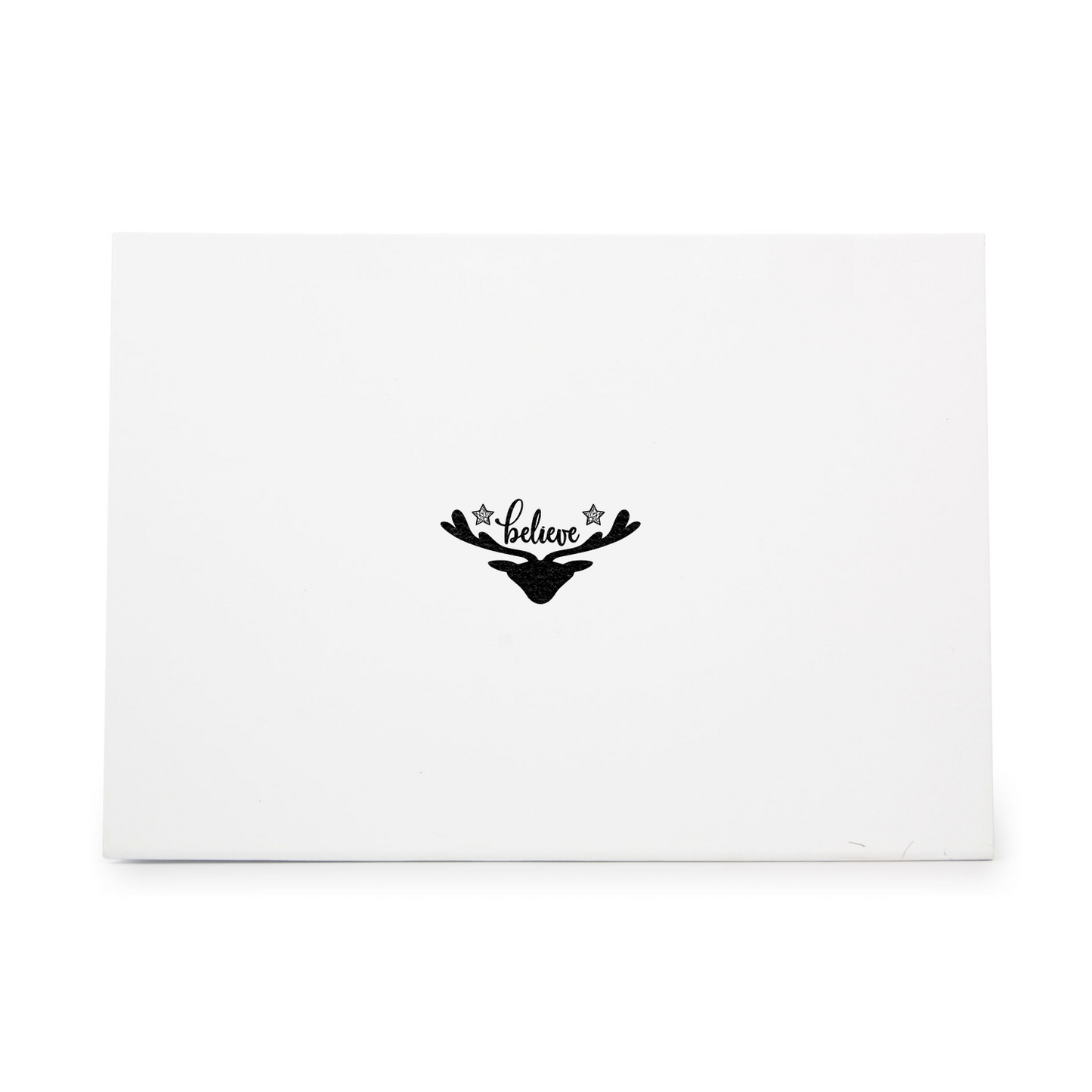 Reindeer With  Believe Above It Rubber Stamp CCSTA-11196