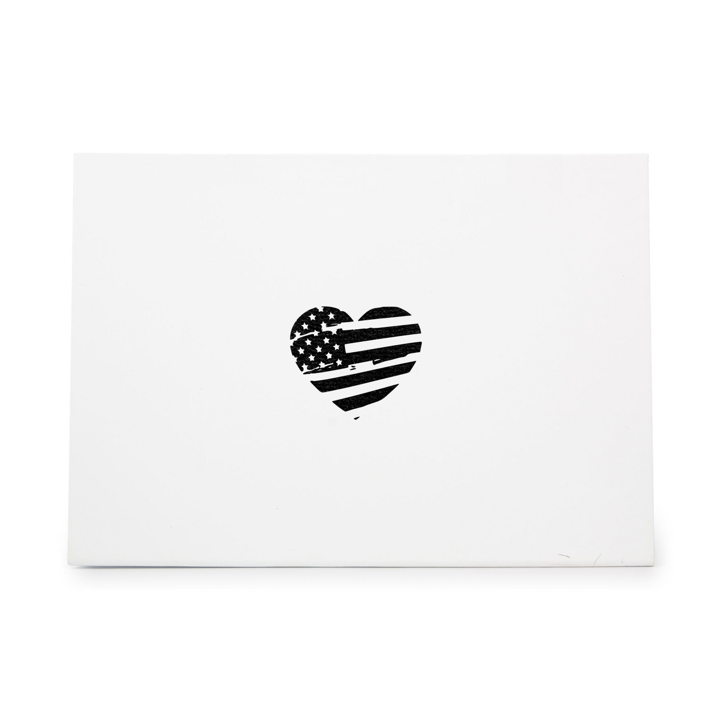 American Flag In The Shape Of A Heart Rubber Stamp CCSTA-5986