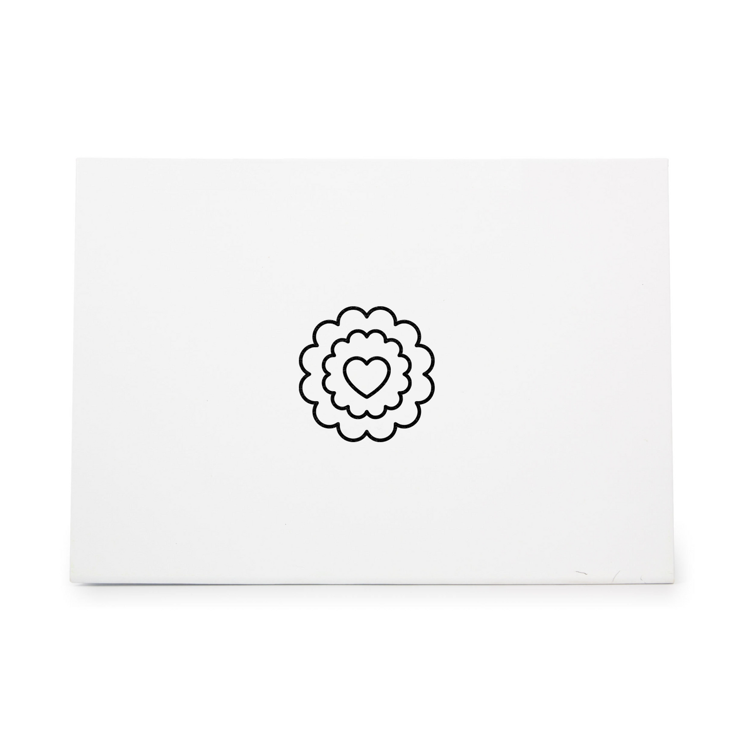 Flower With A Heart In The Center Rubber Stamp CCSTA-9640